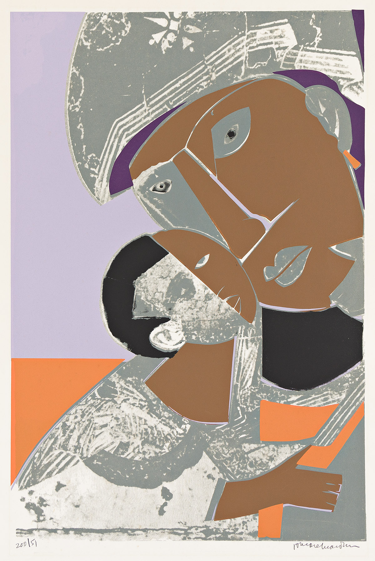 ROMARE BEARDEN (1911 - 1988) Mother and Child.